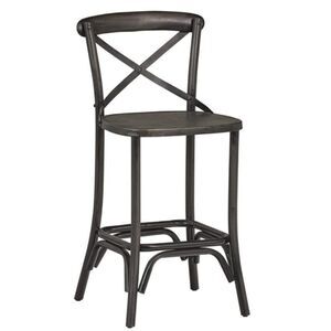 Stone & Beam Industrial Barstool, 42"H, Black